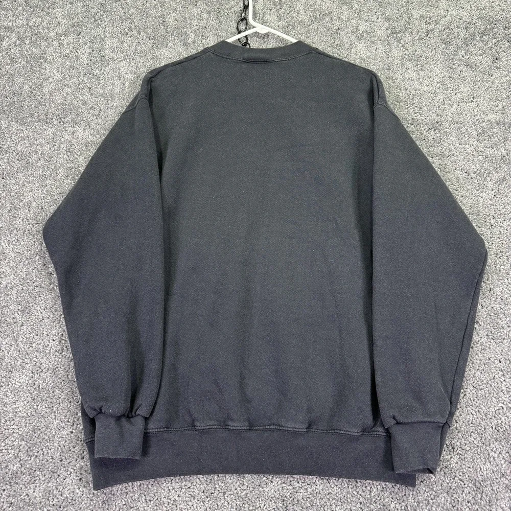Lee Sweatshirt Mens Large Gray Heavyweight Fleece Pullover Leef Logo Crew Neck